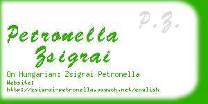 petronella zsigrai business card